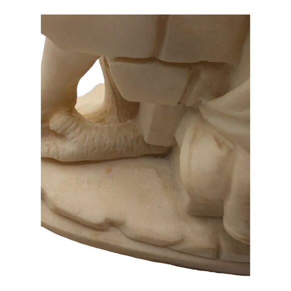 Vintage Pieta Mary & Jesus Resin Figurine With Marble Base Religious Sculpture - Picture 5 of 14